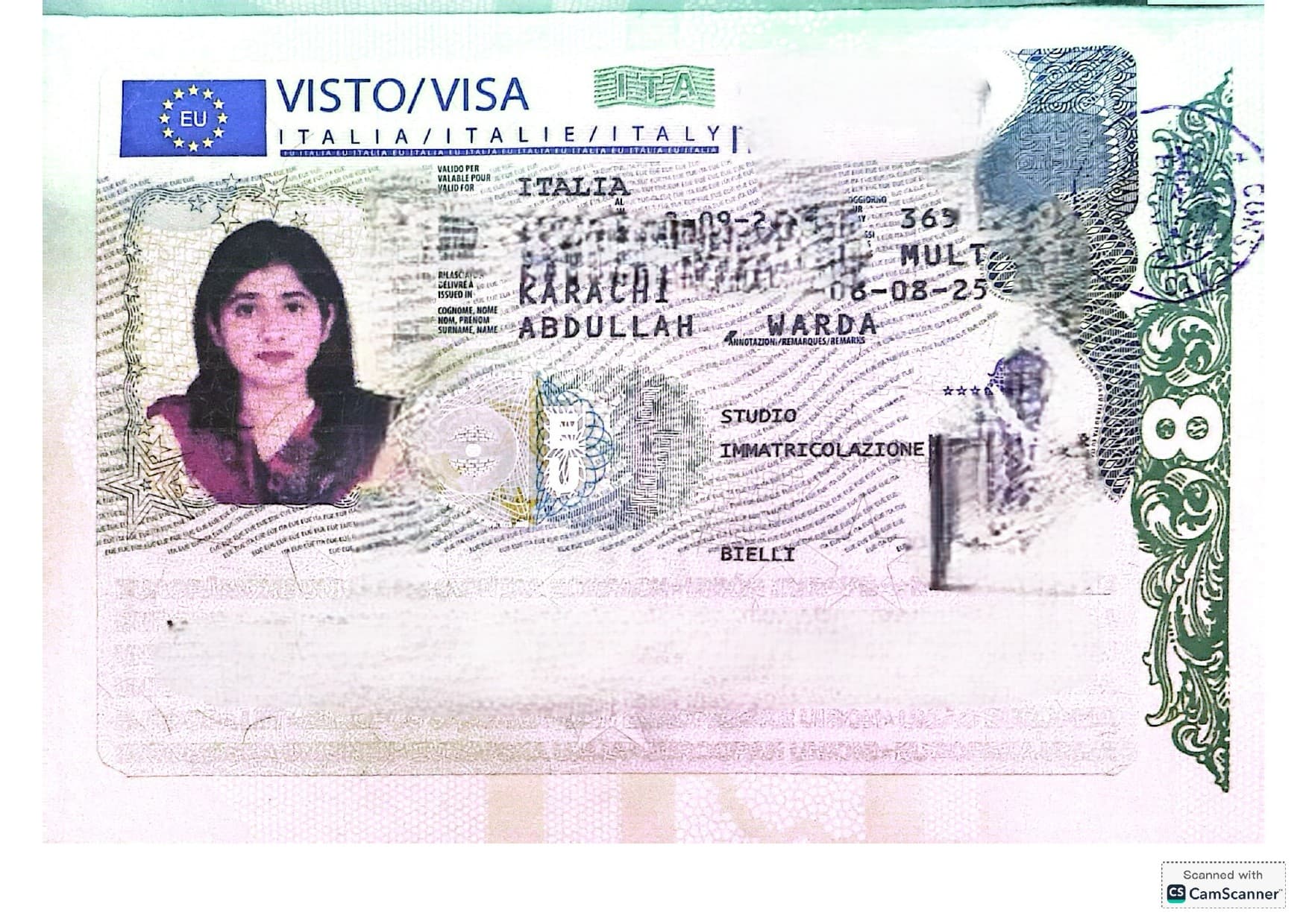 Warda Italy Visa