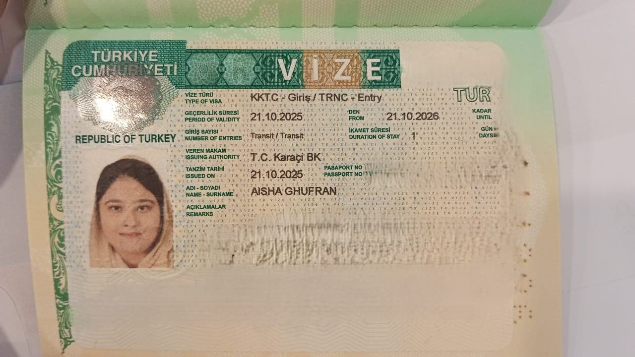 Aisha Guffran North Cyprus Visa
