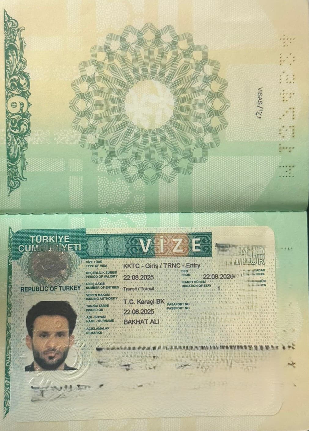 Bakhat Ali North Cyprus Visa